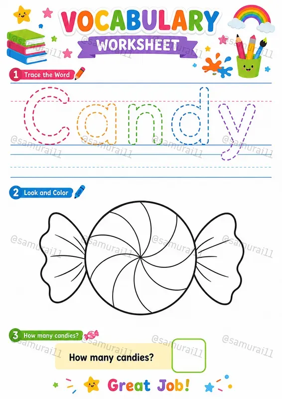 A4 Printable Vocabulary Worksheet Makers