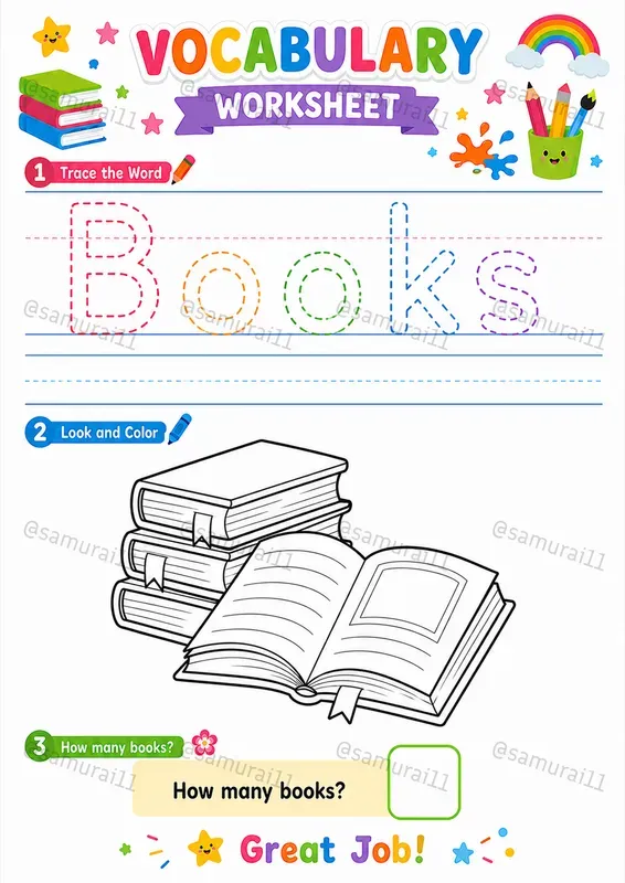 A4 Printable Vocabulary Worksheet Makers