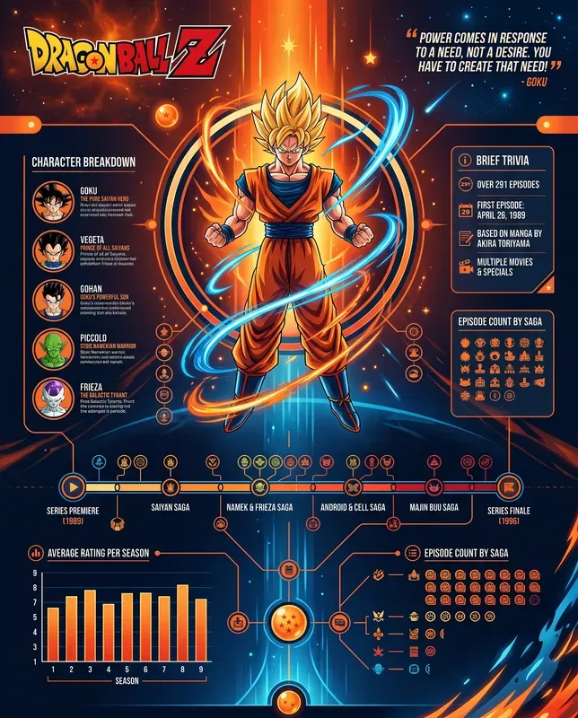 Anime Tv Infographic Posters