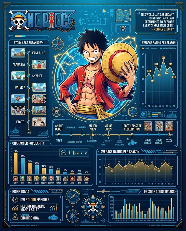 Anime Tv Infographic Posters