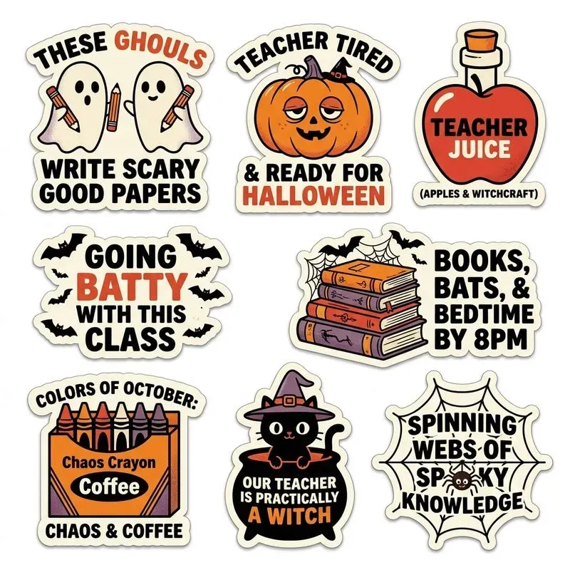 Funny Halloween Sticker Sheets