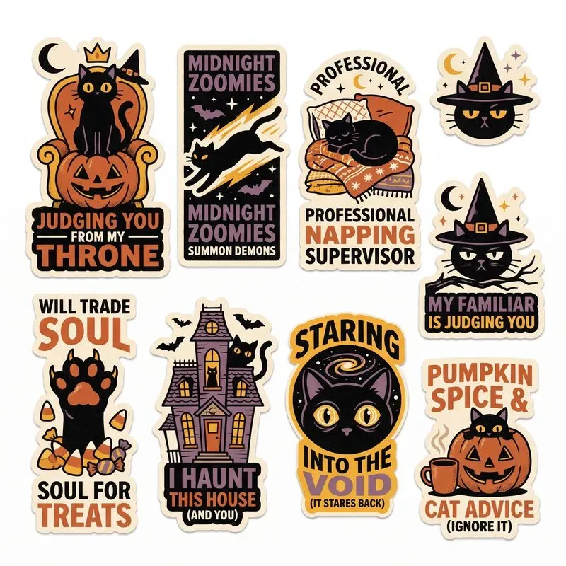 Funny Halloween Sticker Sheets