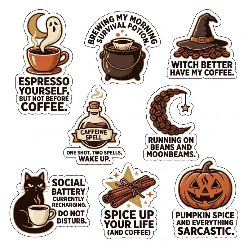 Funny Halloween Sticker Sheets