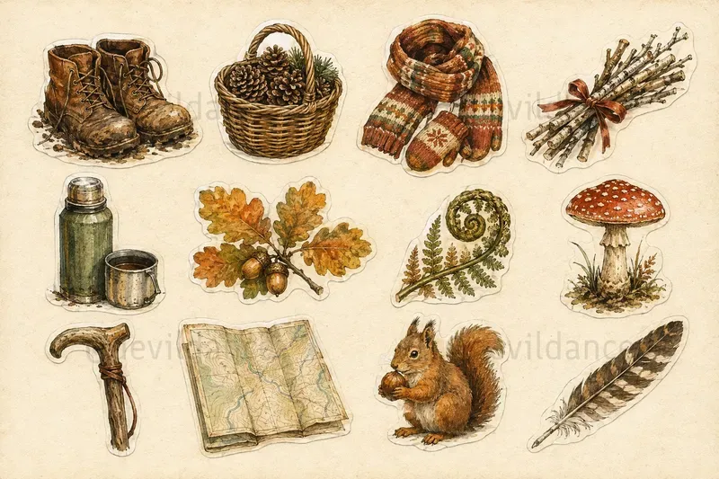 Autumn Junk Journal Cutout Sheets