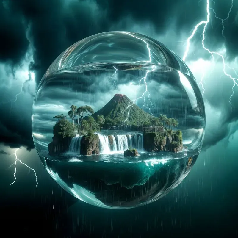 Miniature Worlds In Glass Spheres