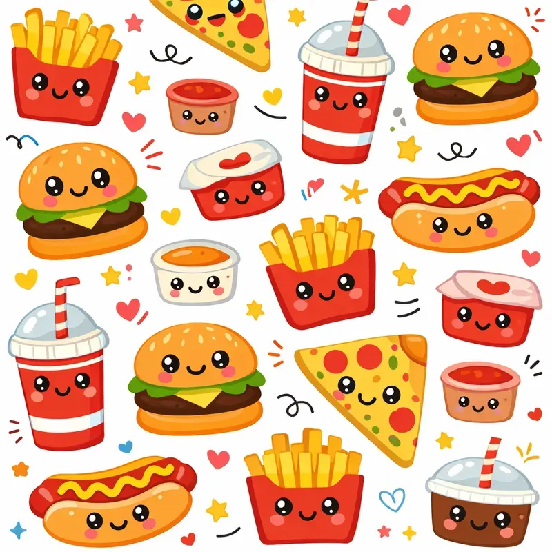 Playful Kawaii Cartoon Pattern Generator