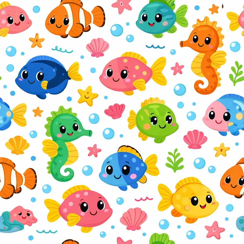 Playful Kawaii Cartoon Pattern Generator