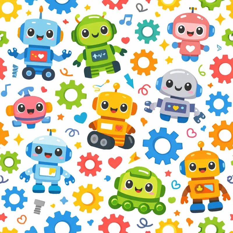 Playful Kawaii Cartoon Pattern Generator