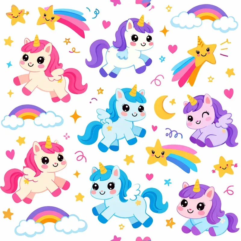 Playful Kawaii Cartoon Pattern Generator
