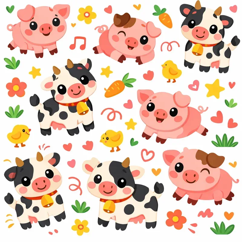 Playful Kawaii Cartoon Pattern Generator