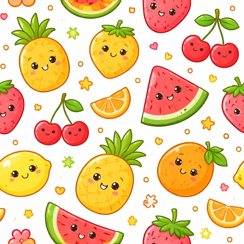 Playful Kawaii Cartoon Pattern Generator