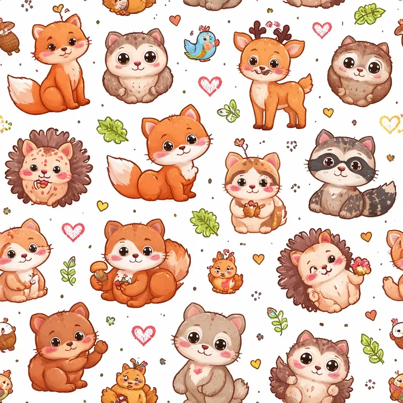 Playful Kawaii Cartoon Pattern Generator