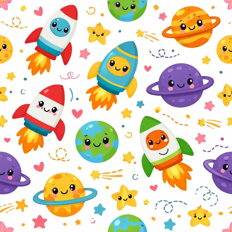 Playful Kawaii Cartoon Pattern Generator