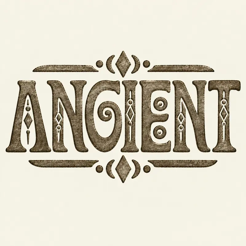 Ancient Lettering Typography Designs