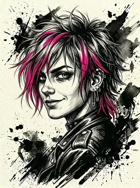 Vivid Accent Graphic Novel Portraits