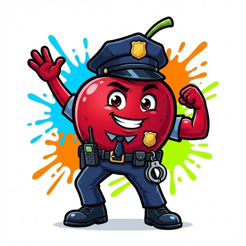 Playful Fruit Mascots In Professional