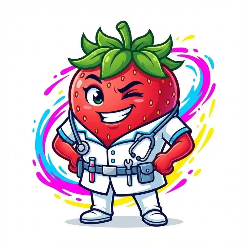 Playful Fruit Mascots In Professional