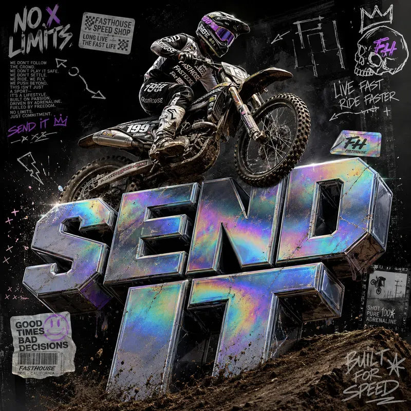 Holographic Streetwear Posters