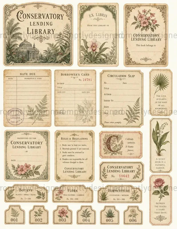 Botanical Library Ephemera