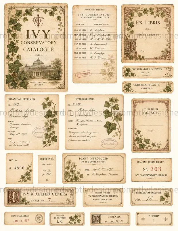 Botanical Library Ephemera