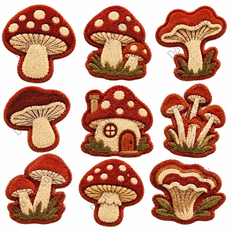 Tufted Rug Art Clipart Sets