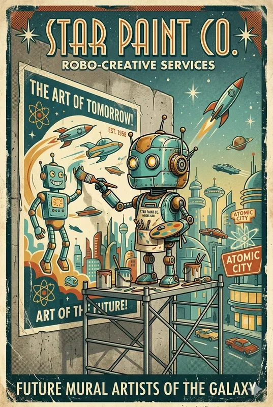 1950s Retro Robot Streetwear Masters