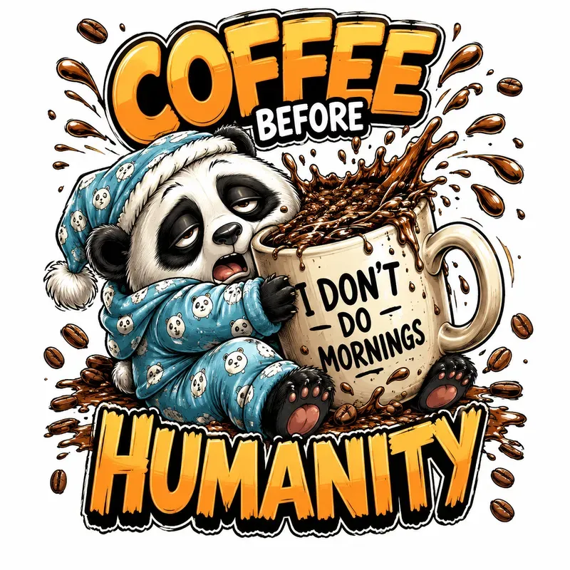 Funny Coffee Animal Cartoons
