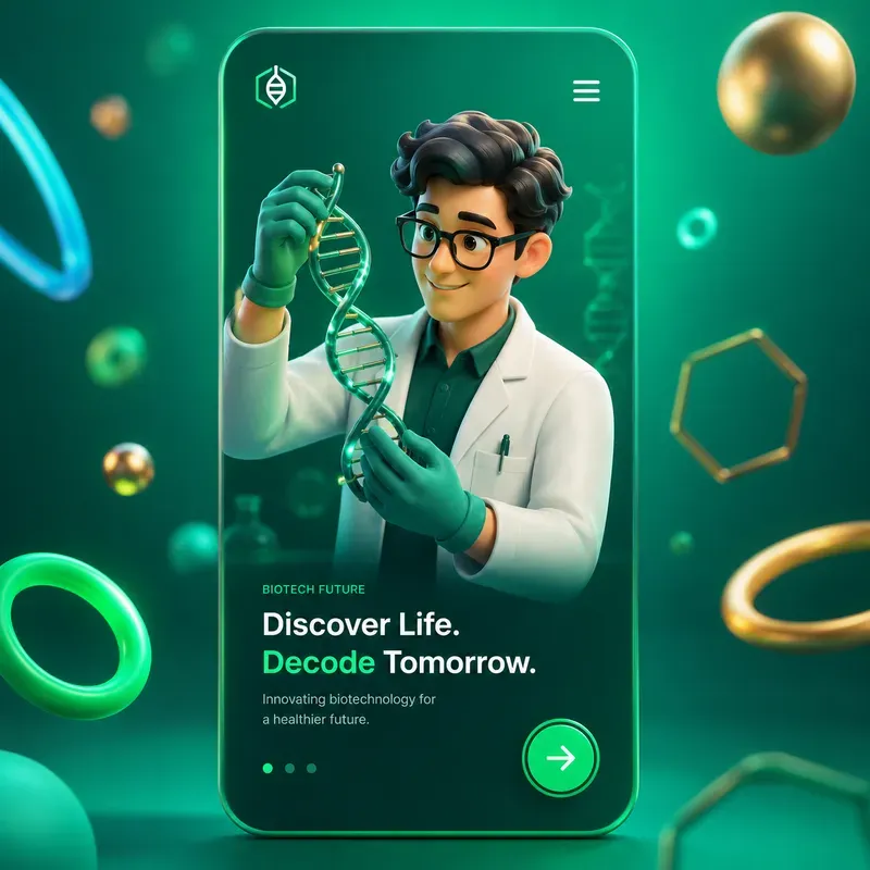 3D Character Mobile App UIs