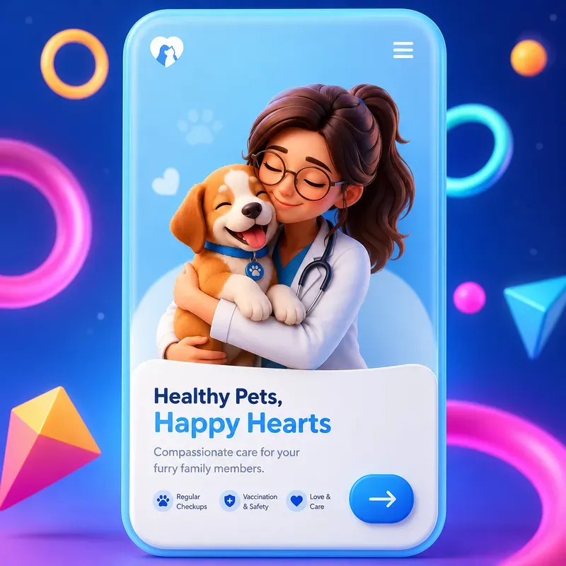 3D Character Mobile App UIs