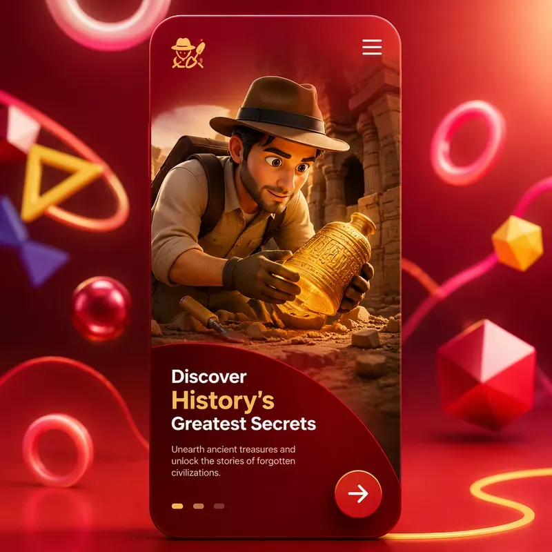 3D Character Mobile App UIs