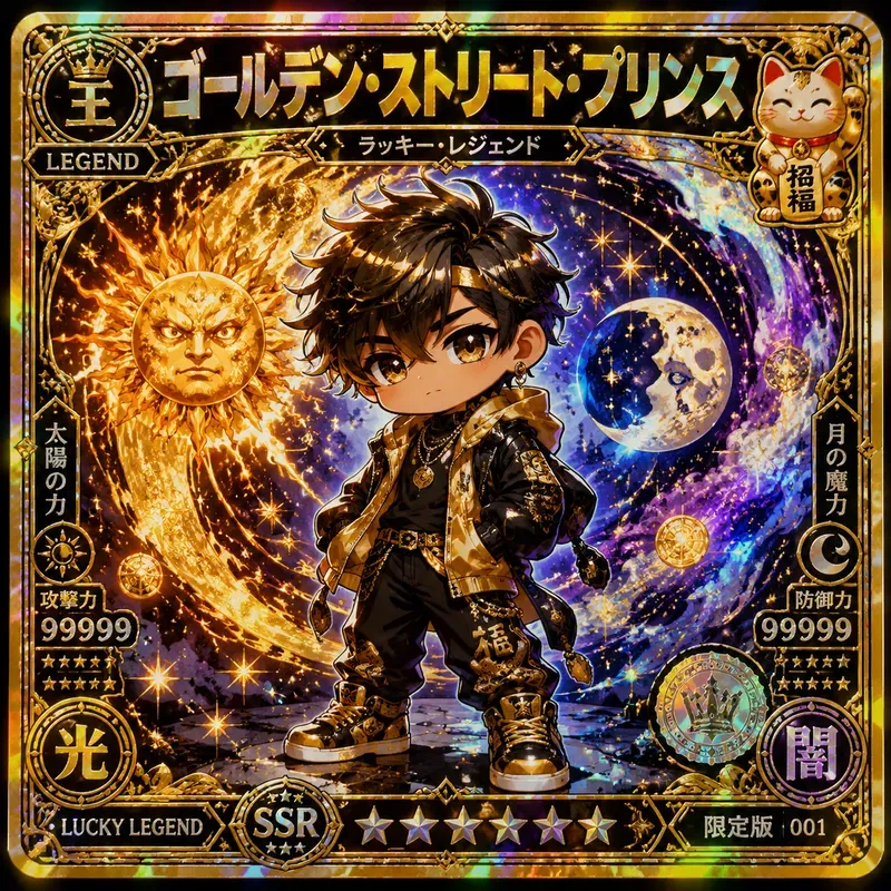 Luxury Chibi Holographic Card Art