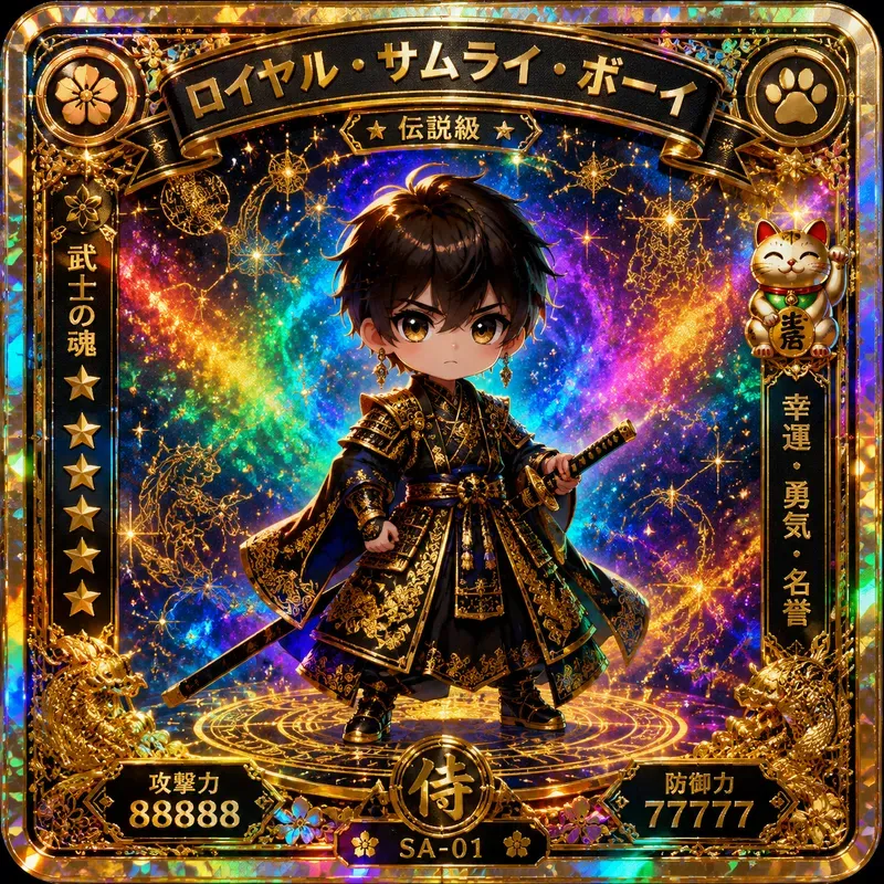 Luxury Chibi Holographic Card Art