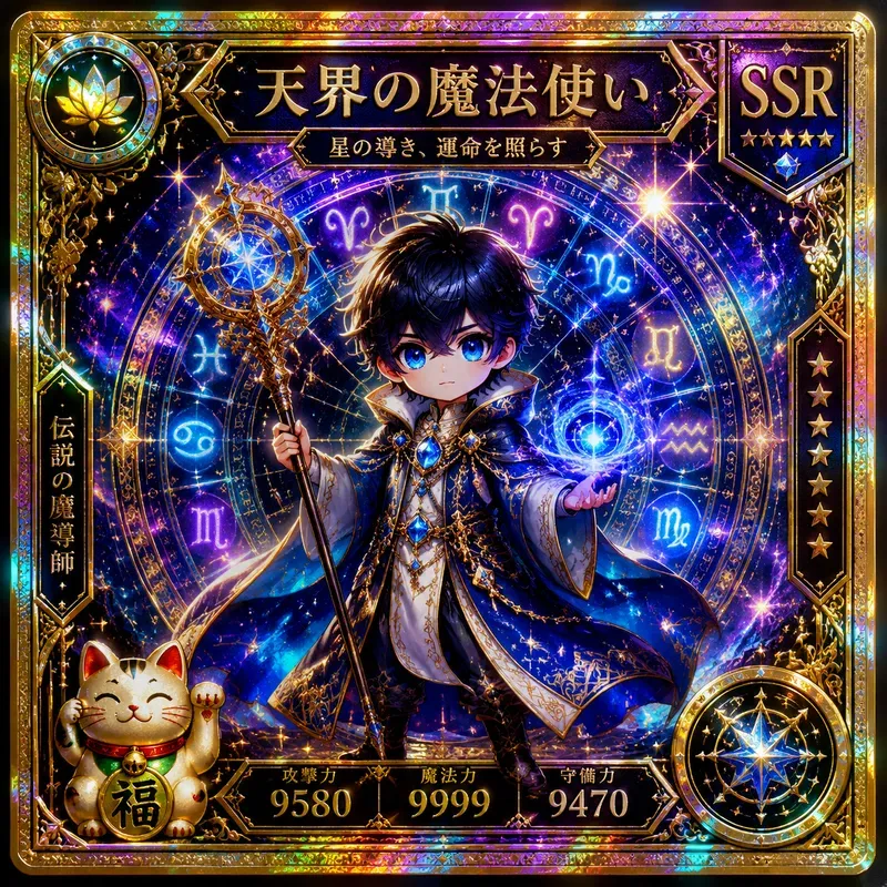Luxury Chibi Holographic Card Art