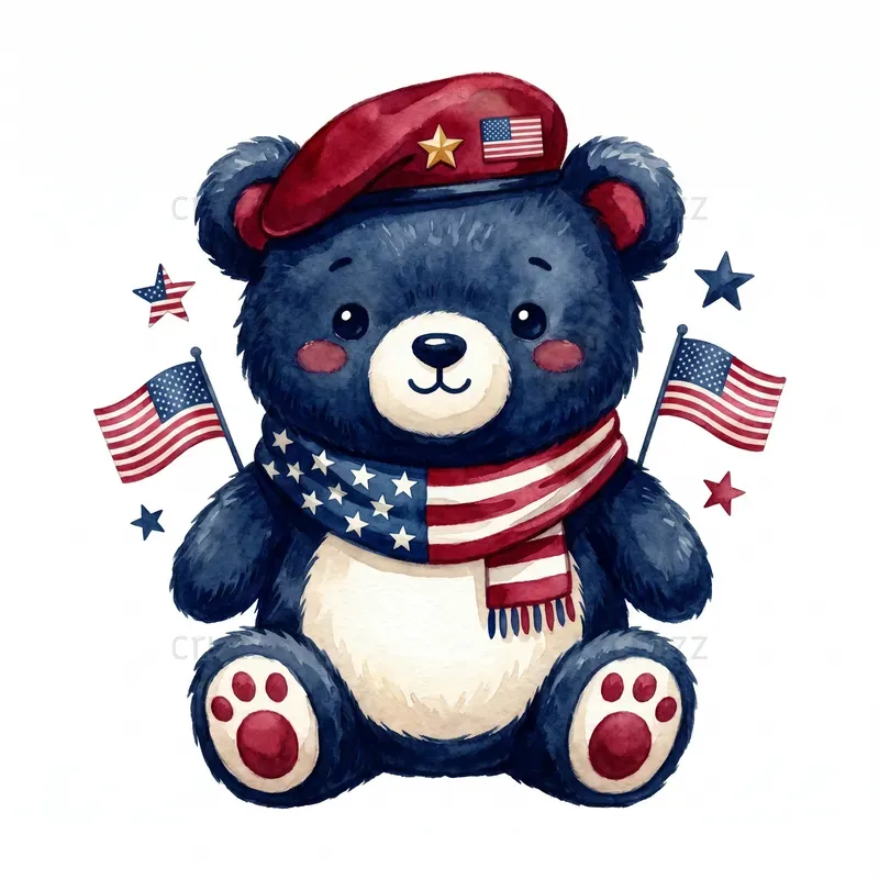 Cute Kawaii Memorial Day Clipart