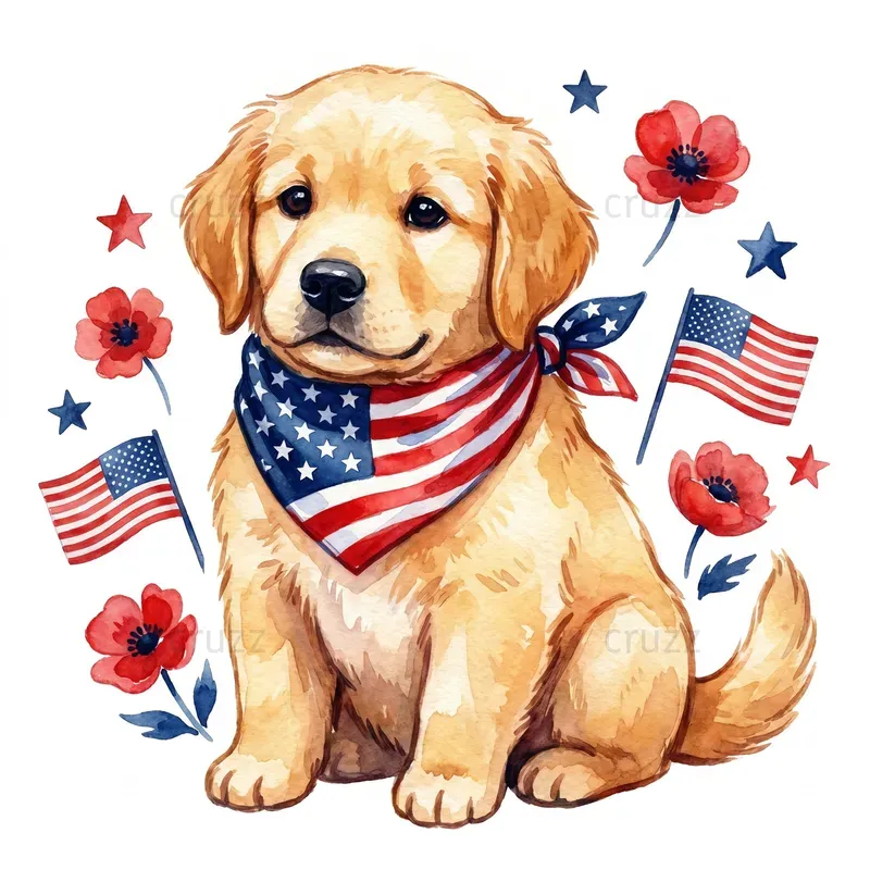 Cute Kawaii Memorial Day Clipart