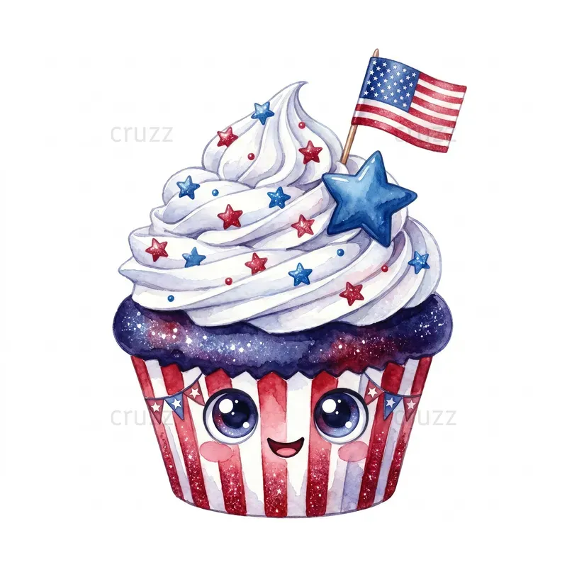 Cute Kawaii Memorial Day Clipart