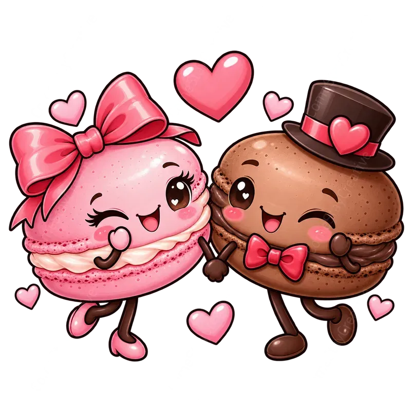 Cute Valentine Food Couple Cliparts