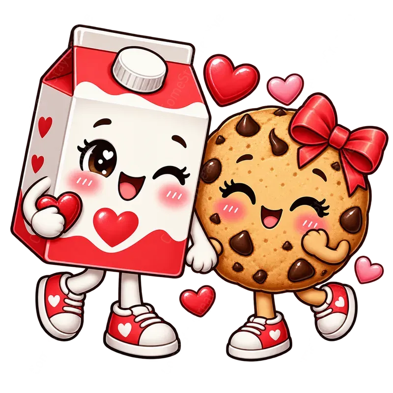 Cute Valentine Food Couple Cliparts