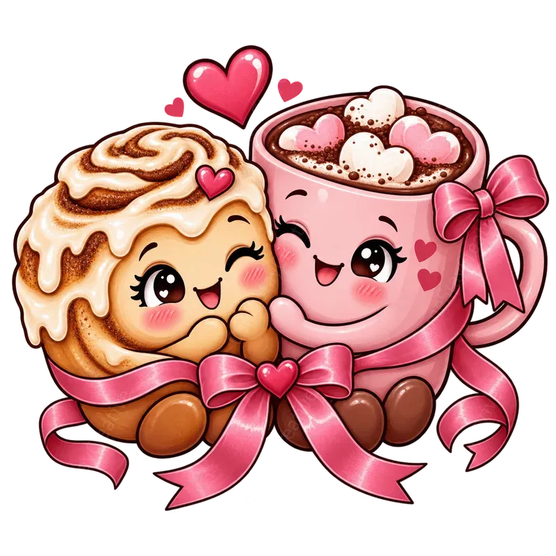 Cute Valentine Food Couple Cliparts