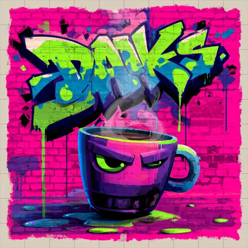 Graffiti Spray Neon Street Pop Art