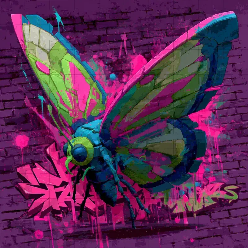 Graffiti Spray Neon Street Pop Art