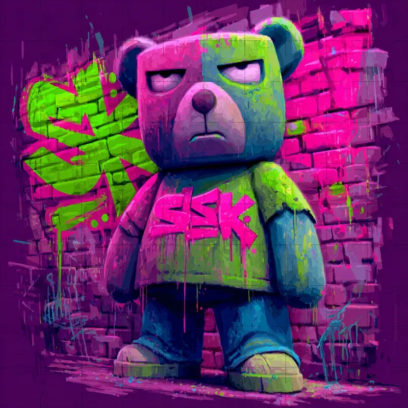 Graffiti Spray Neon Street Pop Art