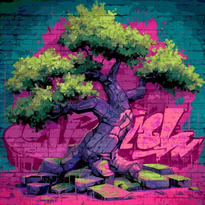 Graffiti Spray Neon Street Pop Art