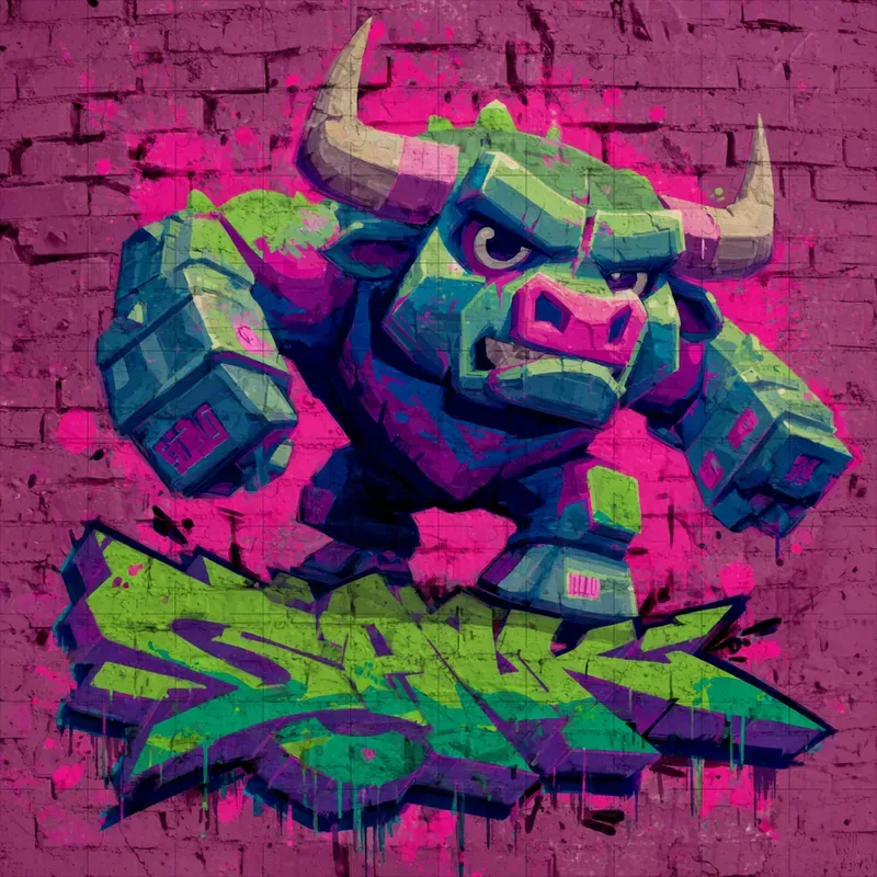 Graffiti Spray Neon Street Pop Art
