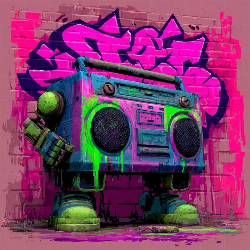Graffiti Spray Neon Street Pop Art