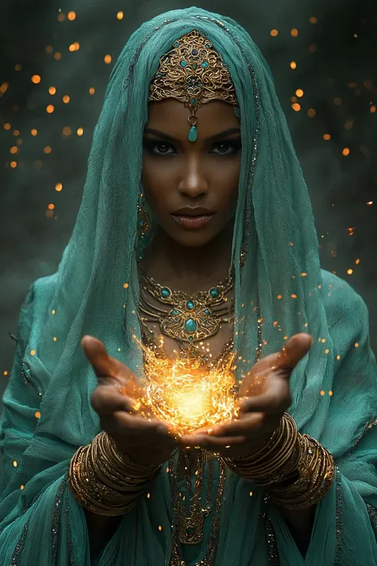 Jade Aurum Sorcerer Fantasy Art