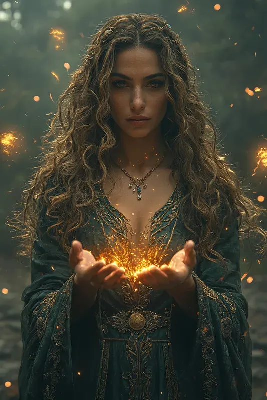 Jade Aurum Sorcerer Fantasy Art
