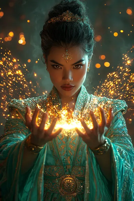 Jade Aurum Sorcerer Fantasy Art
