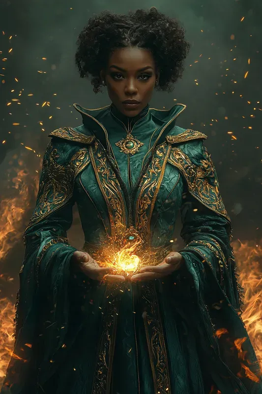 Jade Aurum Sorcerer Fantasy Art