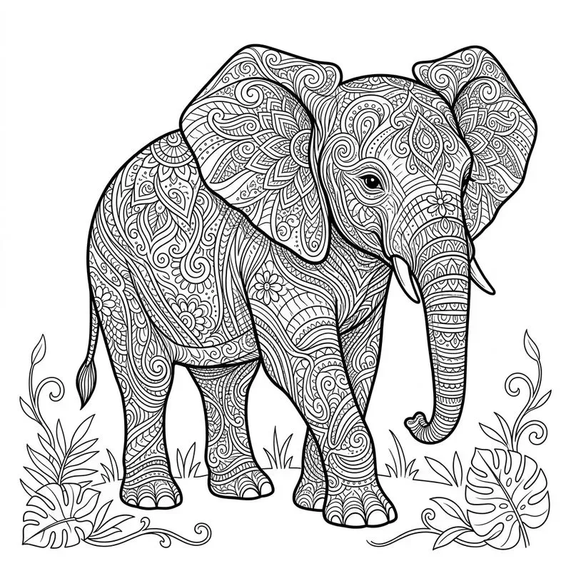 Zentangle Animal Coloring Pages